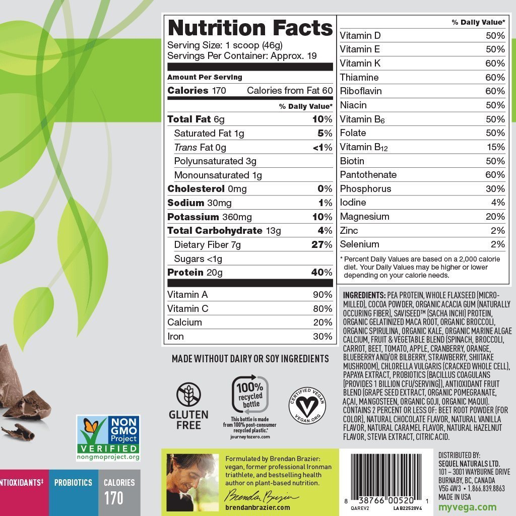 , Vega One All-in-One Nutritional Shake, Chocolate