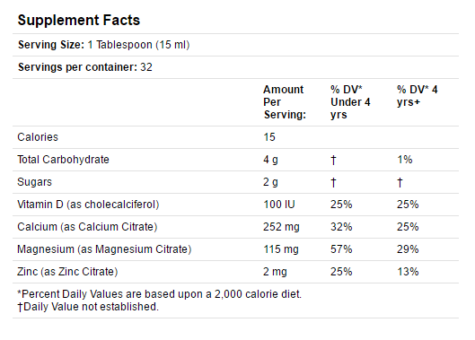 , Liquid Calcium with Magnesium, Natural Orange Flavor