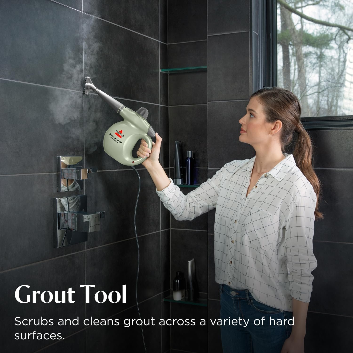 BISSELL® Steam Shot™ OmniReach handheld portable steam cleaner for tile