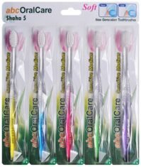 , Shaha 5 toothbrush, Non Nylon, Tapered, Soft and Ultra fine bristles
